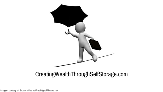 Starting A Self Storage Business - Man on highwire