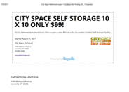 Self Storage Facebook Ad Coupon