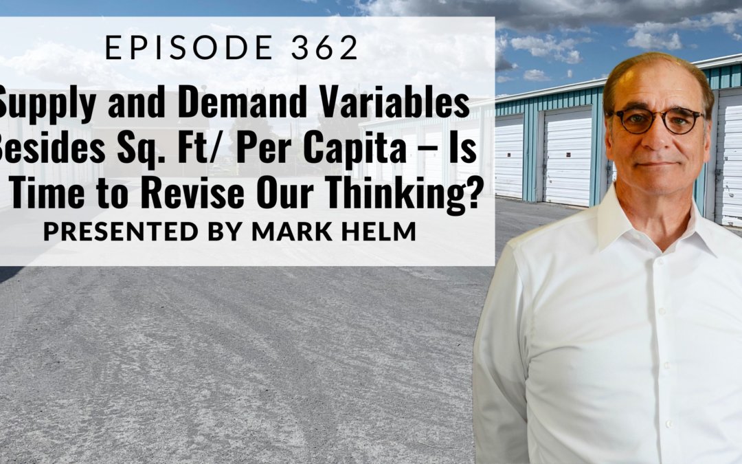Supply and Demand Variables Besides Sq. Ft/ Per Capita – Is It Time to Revise Our Thinking?